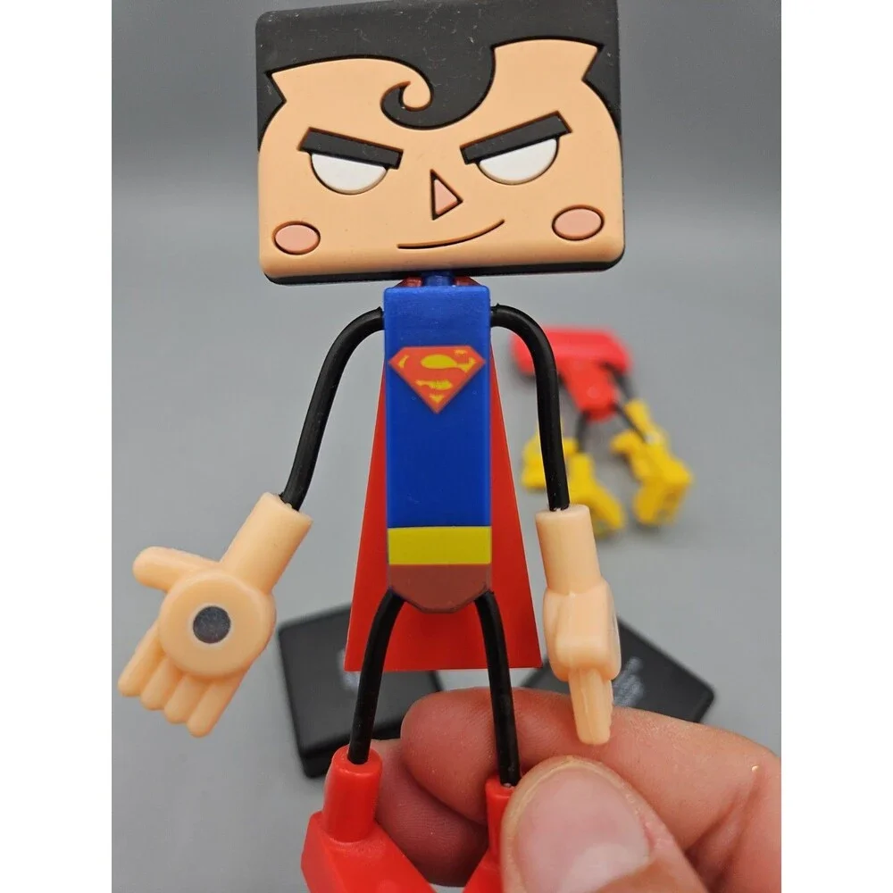 Justice League Bendable Magnetic Figures Lot Flash Superman DC Comics Lot Of 2